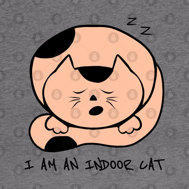 I am an indoor cat - Introvert cat - Indoorsy - fluffy cat by Saishaadesigns